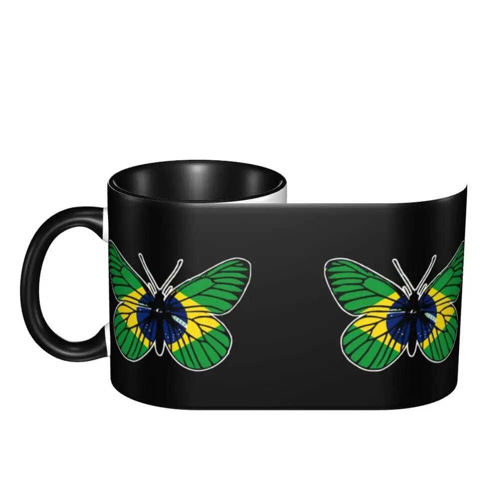 Customized Brazil Flag Brazilian Flag Coffee Mugs DIY Ceramic Tea Milk Cup