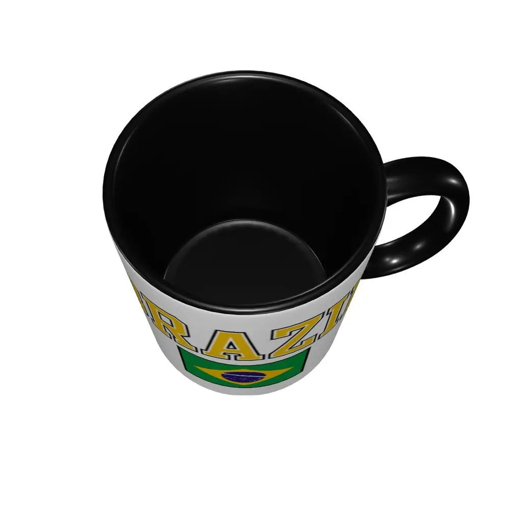 Customized Brazil Flag Brazilian Flag Coffee Mugs DIY Ceramic Tea Milk Cup