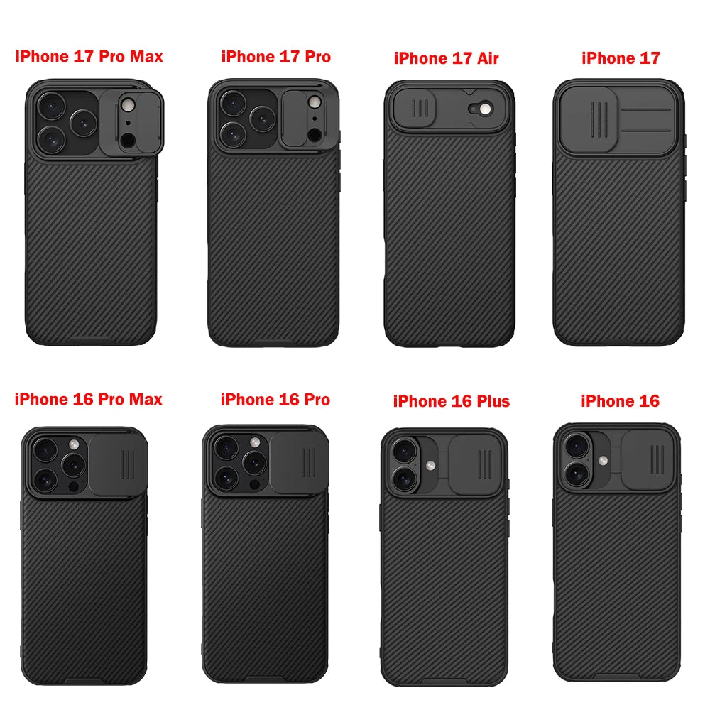 Phone case Nillkin For iPhone 17 Pro Max 17 Air 16 Pro Max 16Pro Magnetic CamShield Pro Case Slide Cover Lens PC+TPU Protection