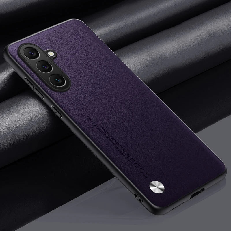 Luxury PU Leather Case For Samsung Galaxy C55 F55 M55 5G Back Cover Matte Shockproof Silicone Full Protection Phone Case Coque