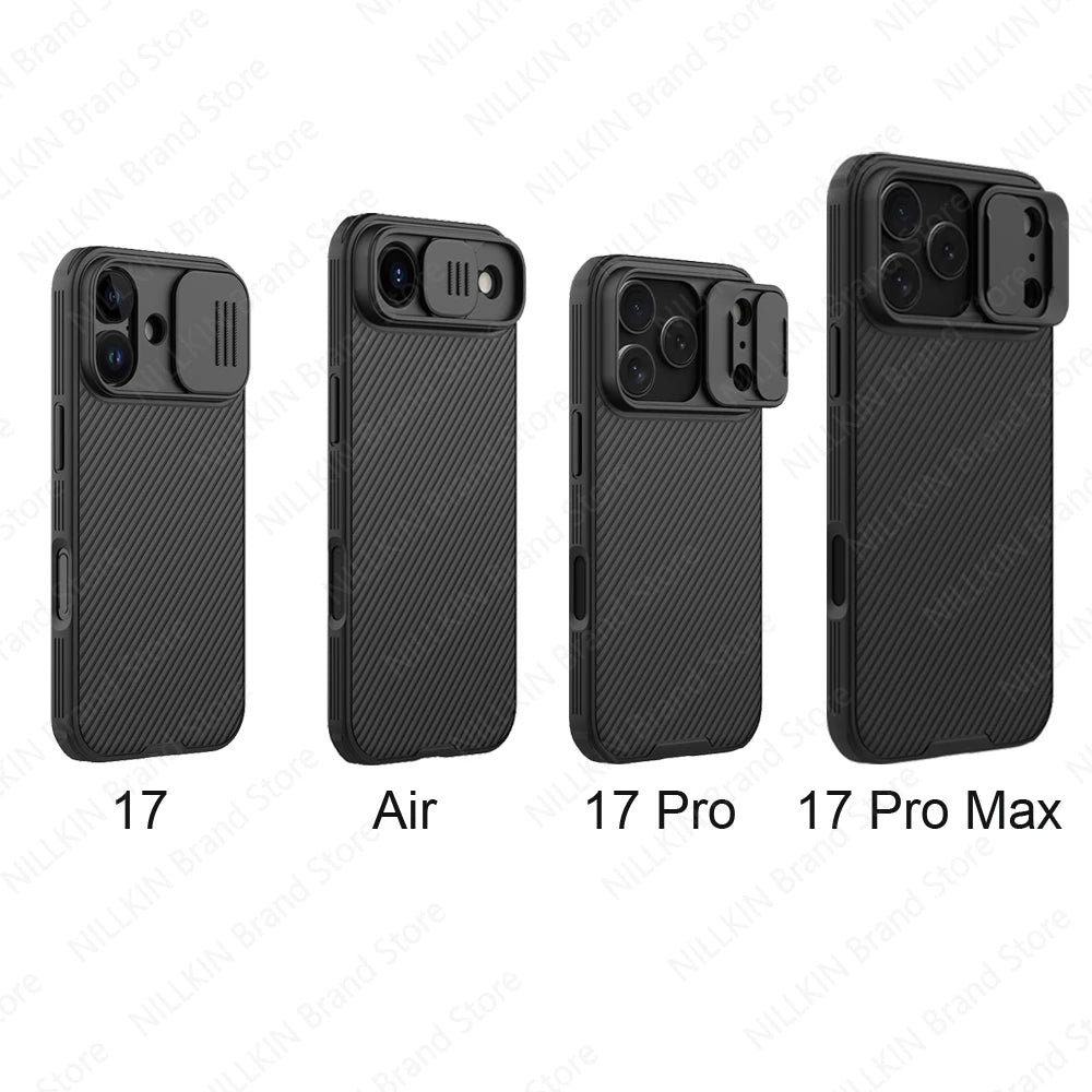Phone Case NILLKIN For iPhone 17 Pro Max / 17 Pro Case CamShield Pro Shockproof Privacy Protection Slide Camera Cover For iPhone 17 / Air