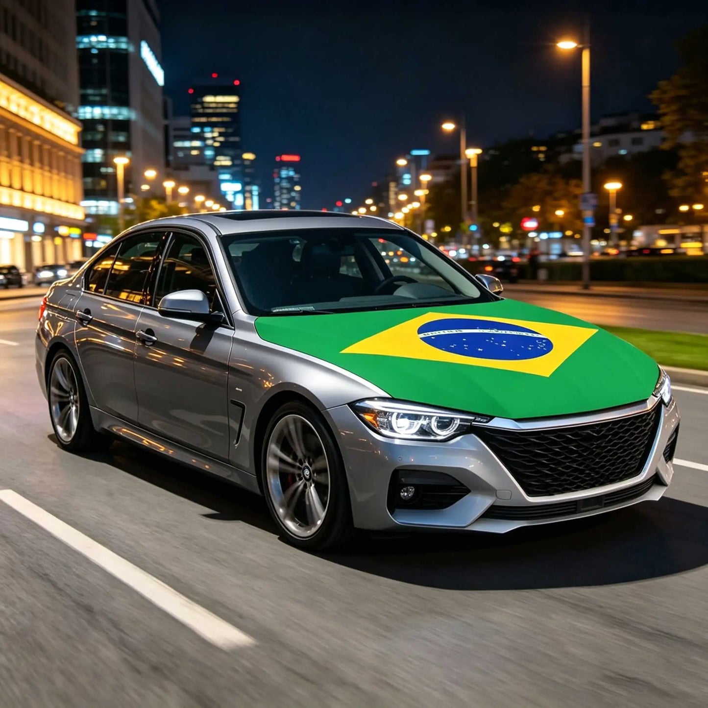 3.8x5.3fts National Brazil Flag Banner Car Hood