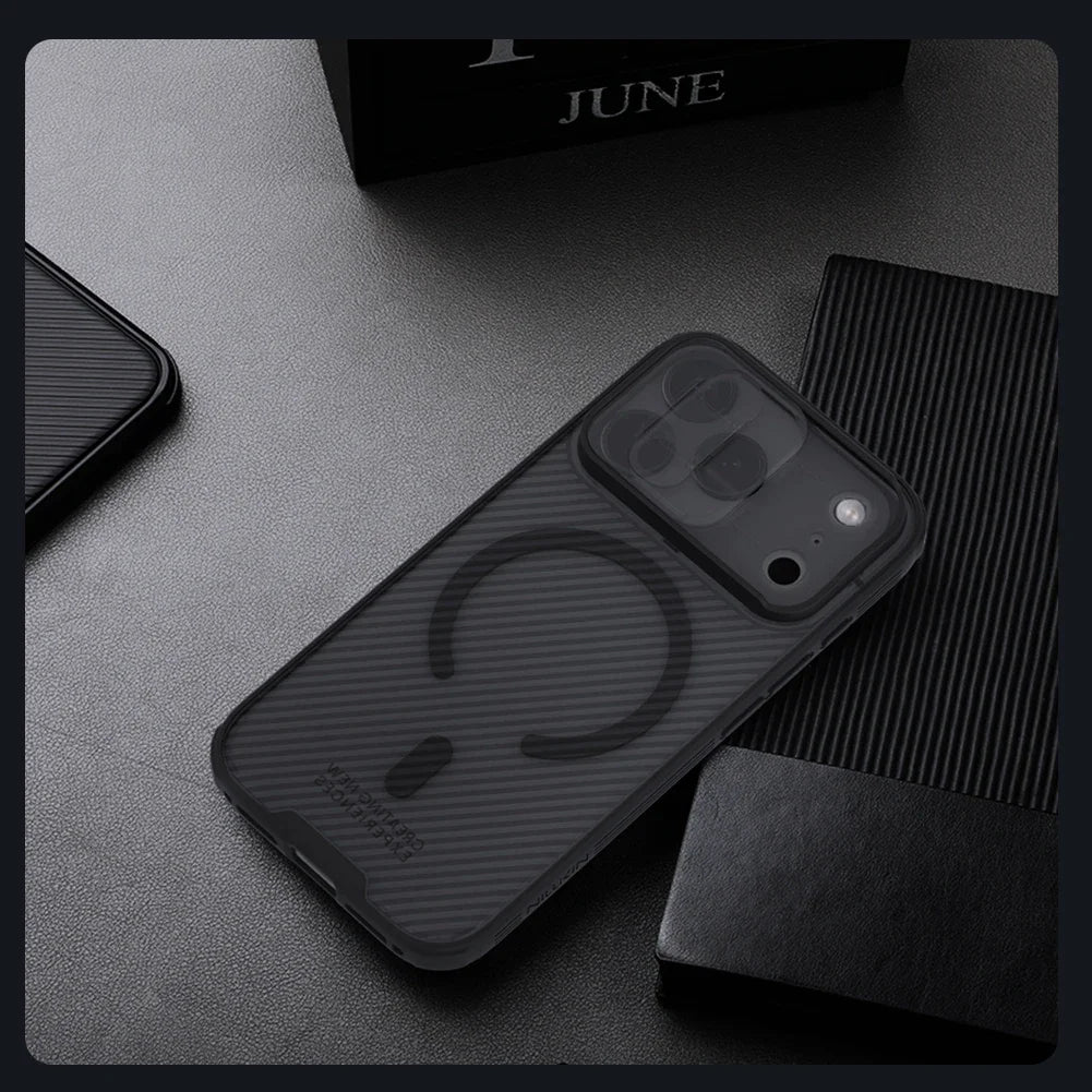 Phone Case NILLKIN For iPhone 17 Pro 17 Pro Max Matte MagSafe Case CamShield Pro Magnetic Charging Slider Camera Cover