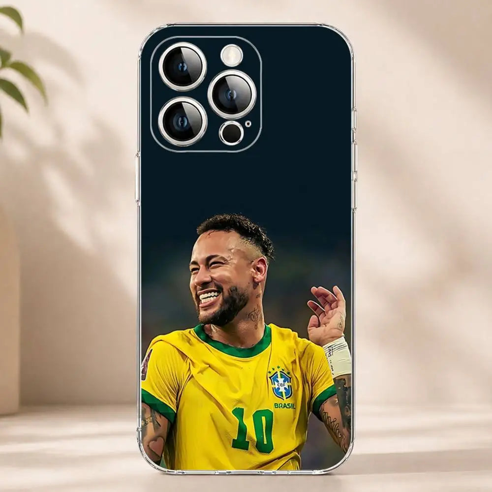 Brasil Brazil Futebol Team Phone Case for iPhone 17 16 Pro Plus Air 16E 15 14 13 12 11 Max Mini Transparent Cover