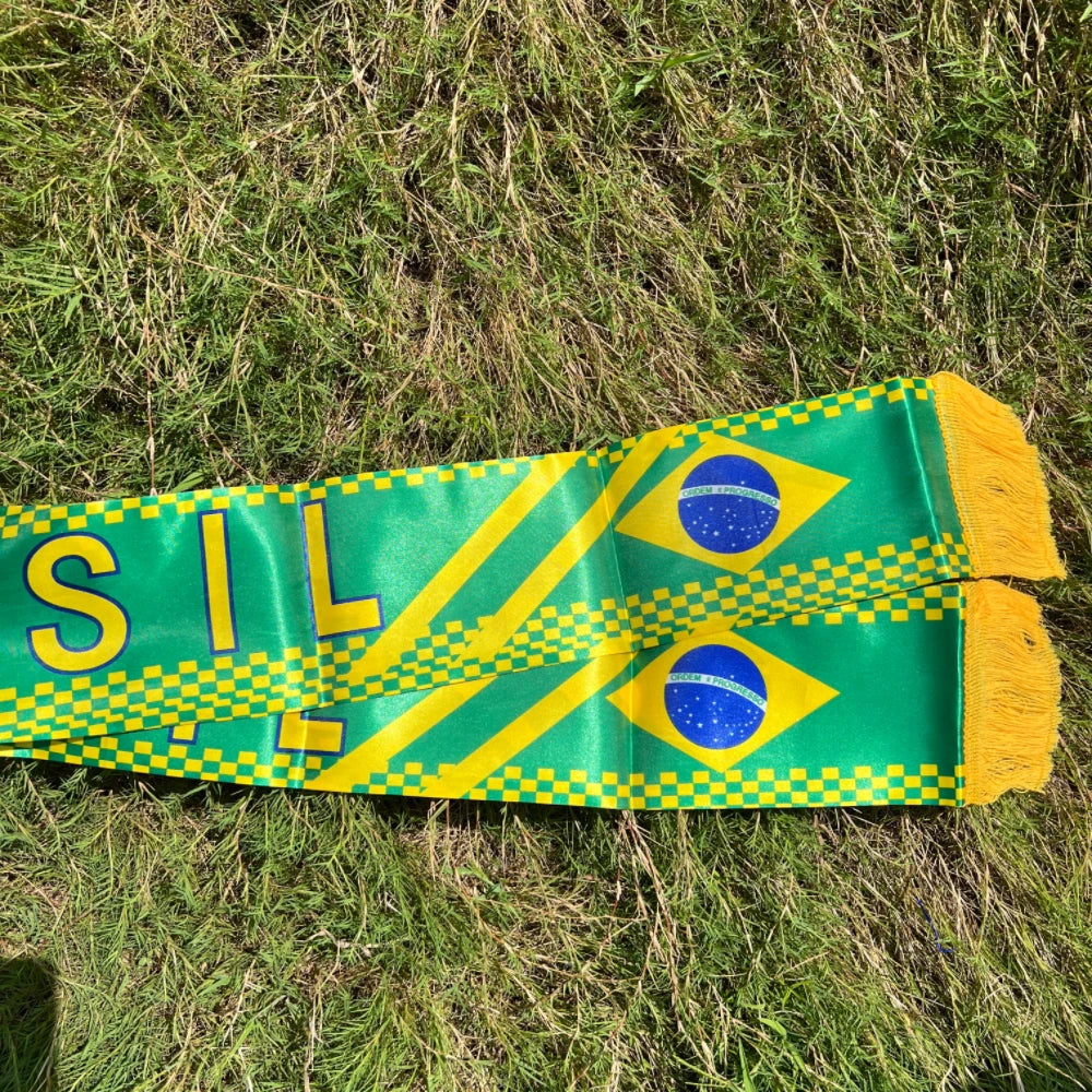Brazil flag scarfs 14x130cm