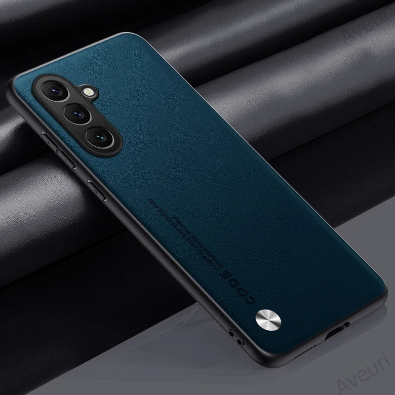 Luxury PU Leather Case For Samsung Galaxy C55 F55 M55 5G Back Cover Matte Shockproof Silicone Full Protection Phone Case Coque