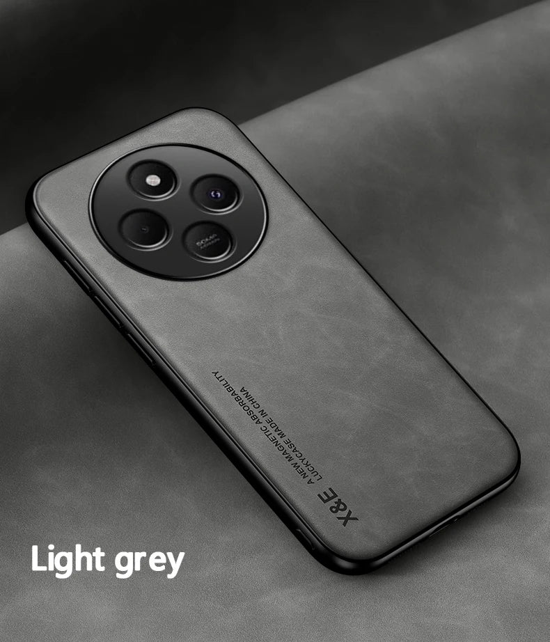 Retro Magnetic Suede Leather Case For Xiaomi Poco C75 PocoC75 Shockproof Matte Silicone Soft Case Cover
