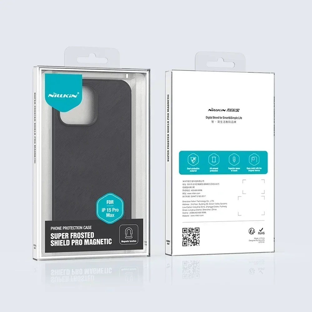 Phone case Nillkin  iPhone 16 15 14 13 Pro Max Pro Super Frosted Shield Pro Magnetic Case PC+TPU Protection Back Cover