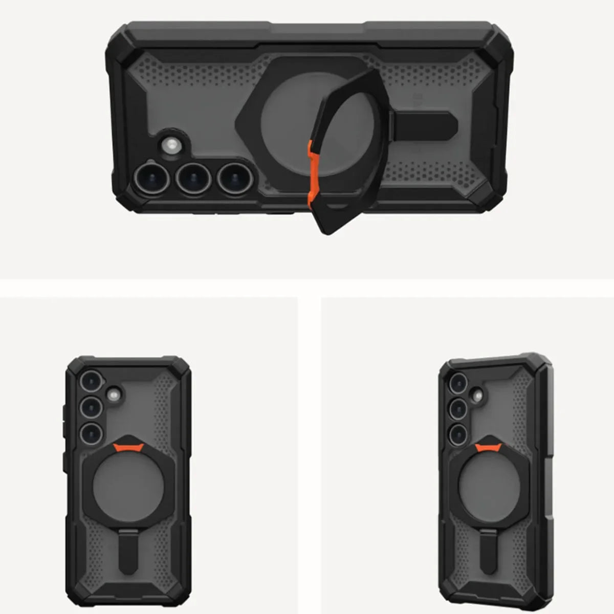 Original Plasma Kickstand Magnetic Case for Samsung Galaxy S24 S25 Ultra S23 Plus Rugged Stand Ring Shockproof MagSafe Cover