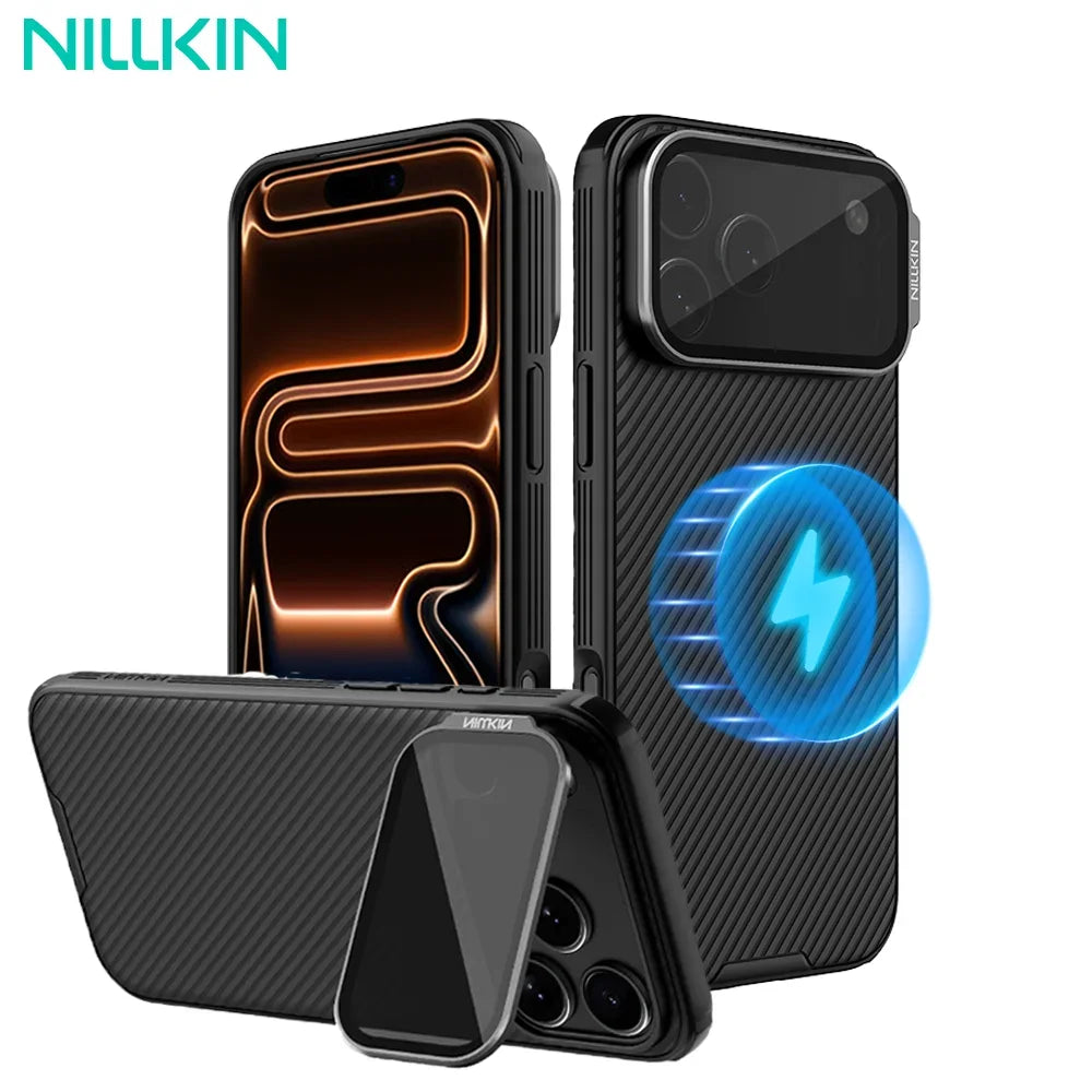 Phone case NILLKIN For iPhone 17 Pro Max Magsafe Case CamShield Prop With Camera Stand Protector Magnetic Back Cover For iPhone 17 Pro