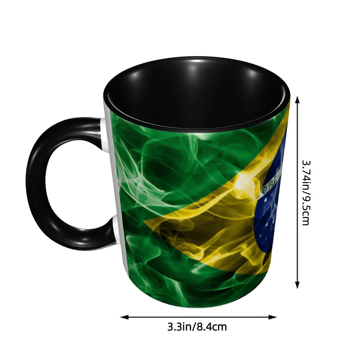 Customized Brazil Flag Brazilian Flag Coffee Mugs DIY Ceramic Tea Milk Cup