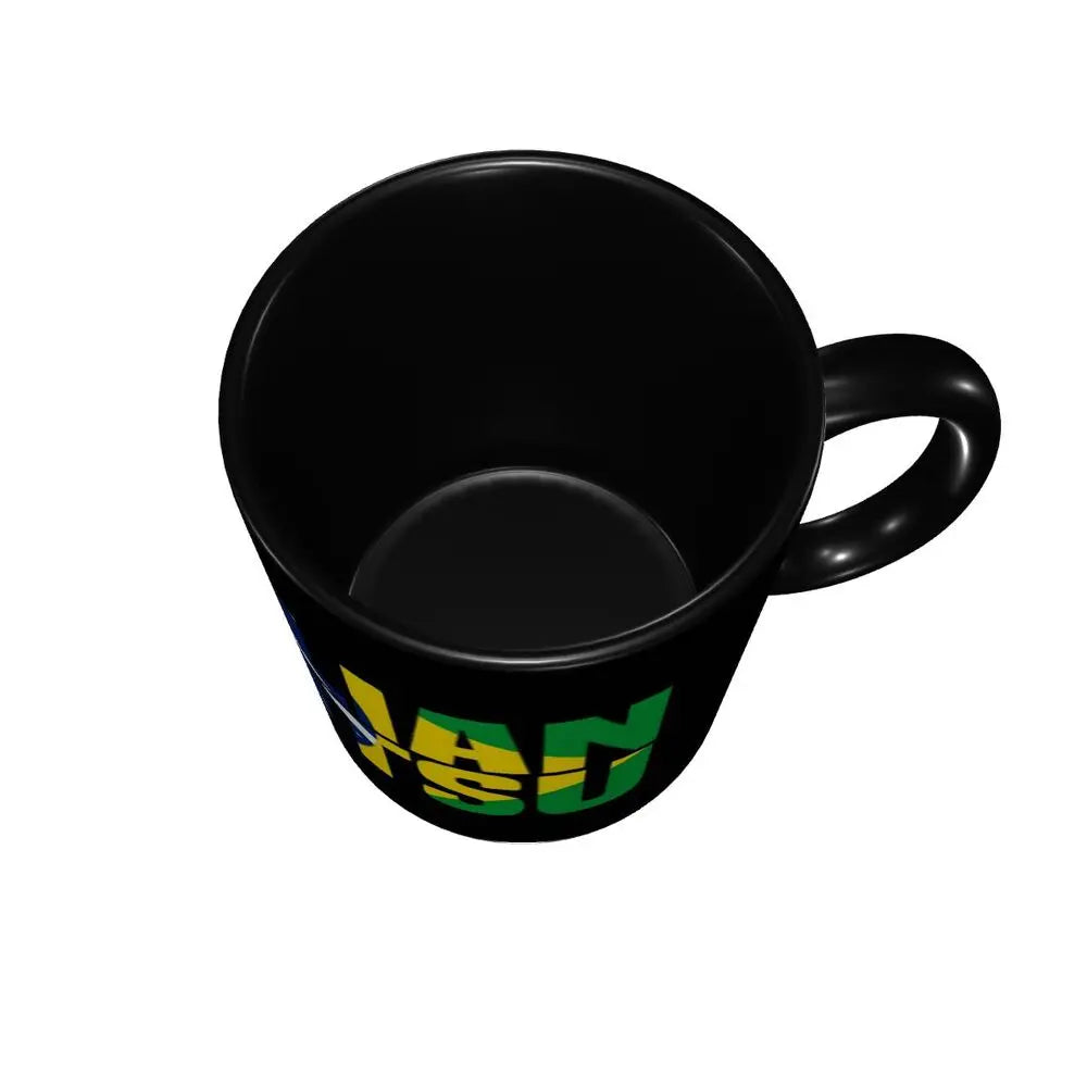 Customized Brazil Flag Brazilian Flag Coffee Mugs DIY Ceramic Tea Milk Cup