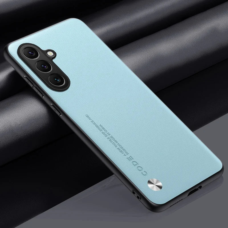 Luxury PU Leather Case For Samsung Galaxy C55 F55 M55 5G Back Cover Matte Shockproof Silicone Full Protection Phone Case Coque