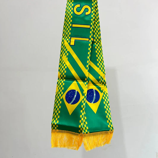 Brazil flag scarfs14x130cm