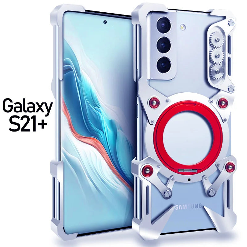 Aluminum Metal Frameless Bumper Rimless StandCaseFor Samsung S25 Edge S23 S22 S21 Ultra S24 FE S20 + M56 M35 M15 M55 M55s M36