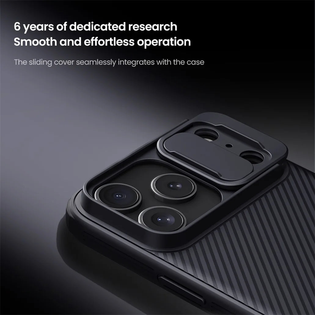 Phone Case NILLKIN For iPhone 17 Pro Max / 17 Pro Case CamShield Pro Shockproof Privacy Protection Slide Camera Cover For iPhone 17 / Air
