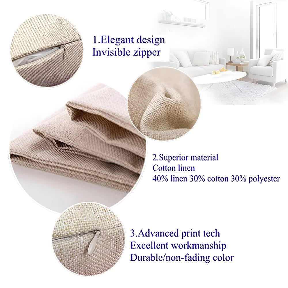 Brazil Flag Cushion Cover Linen Minimalist Soft  for Sofa Bed Home Room Decor