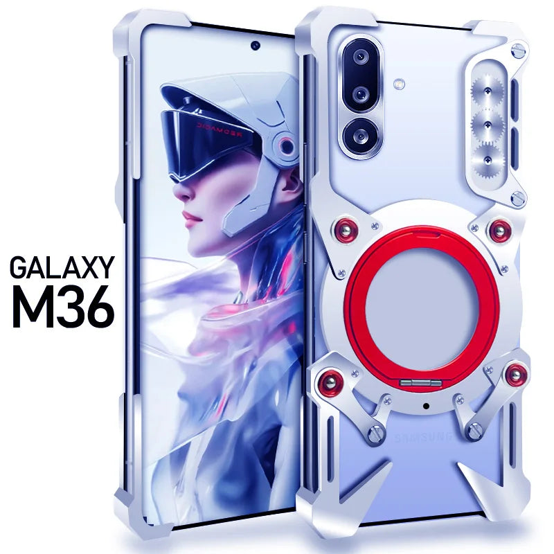 Aluminum Metal Frameless Bumper Rimless StandCaseFor Samsung S25 Edge S23 S22 S21 Ultra S24 FE S20 + M56 M35 M15 M55 M55s M36