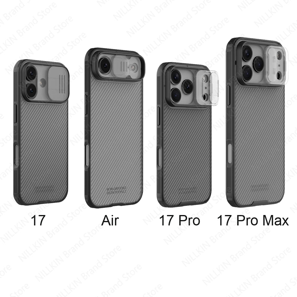 Phone Case NILLKIN For iPhone 17 Pro Max / 17 Pro Case CamShield Pro Shockproof Privacy Protection Slide Camera Cover For iPhone 17 / Air