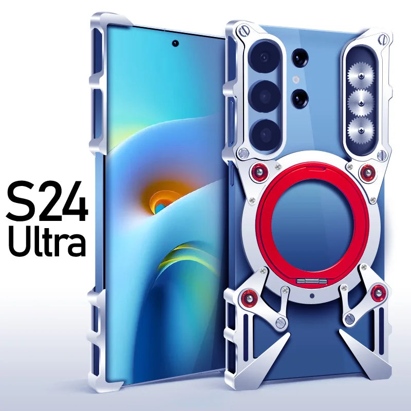 Aluminum Metal Frameless Bumper Rimless StandCaseFor Samsung S25 Edge S23 S22 S21 Ultra S24 FE S20 + M56 M35 M15 M55 M55s M36