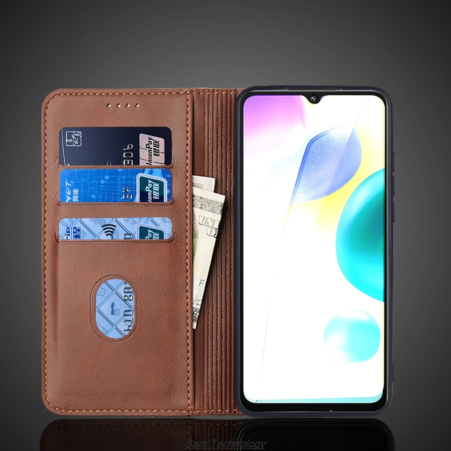 Phone Case Magnetic attraction Leather Case for Xiaomi POCOPHONE POCO C75 4G Holster Flip Cover Case Wallet Phone Bags