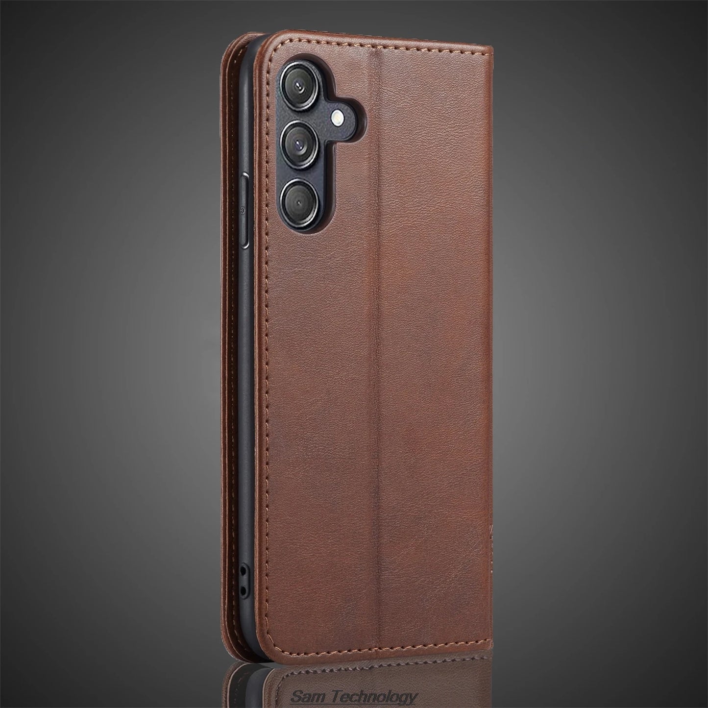 Magnetic attraction Leather Case for Samsung Galaxy M55 ( 5G SM-M556B ) Holster Flip Cover Case Wallet Phone Bags Fundas Coque