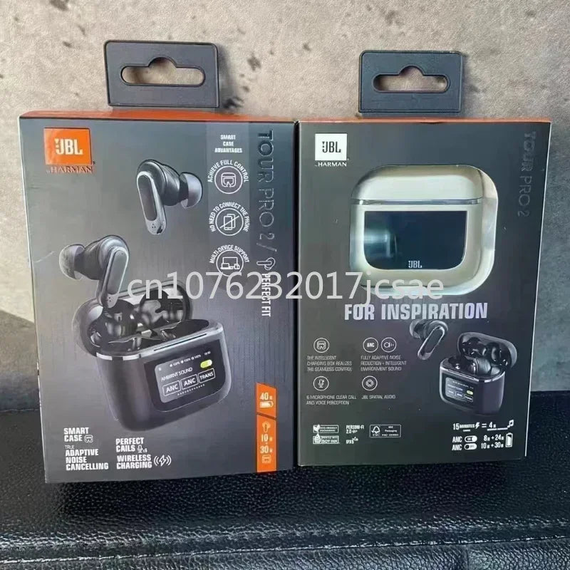 Original JBL Tour PRO 2 True Wireless Bluetooth Earphones Stereo Earbuds sports Headphones with Smart LCD Screen HK version