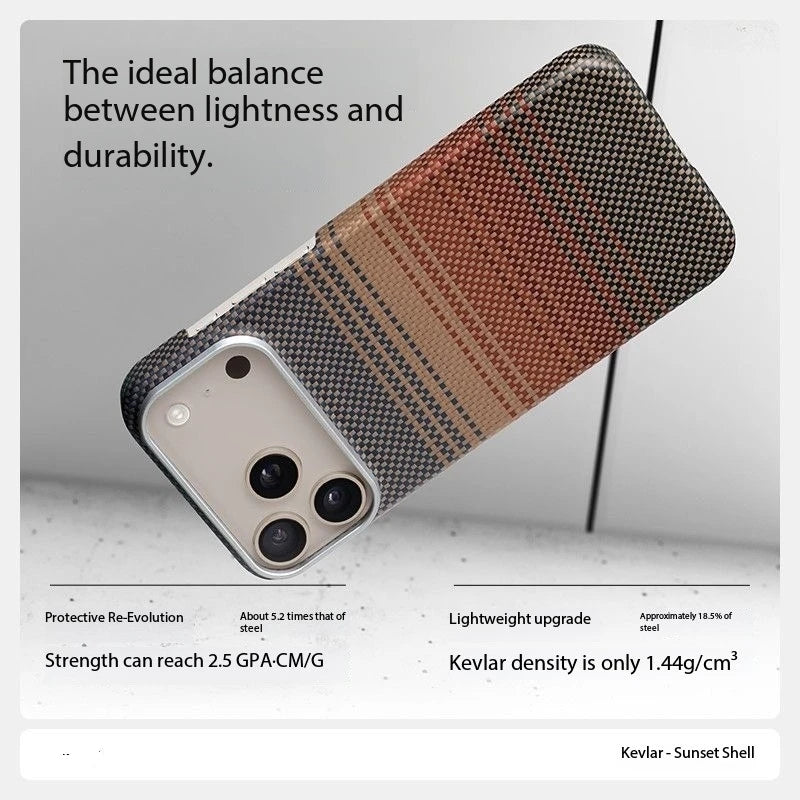 100% Kevlar Aramid Carbon Fiber Case For iPhone 17 Pro Max 17Pro Magsafe Luxury Cover Magnetic Ultra-Thin Phone Back Case