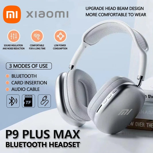 XIAOMI P9 PLUS Max Wireless Bluetooth Headphones Noise Cancelling Earphones Sports Gaming Headset For Apple Android phones