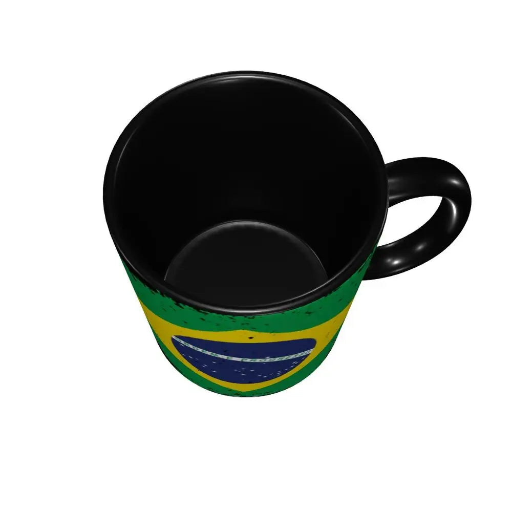 Customized Brazil Flag Brazilian Flag Coffee Mugs DIY Ceramic Tea Milk Cup