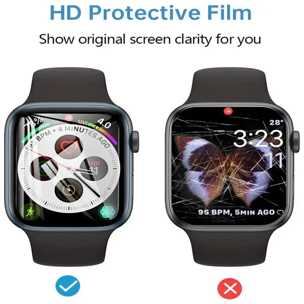 Screen Protector Film For Apple Watch Series 10 46mm 42mm Soft TPU Hydrogel HD Clear