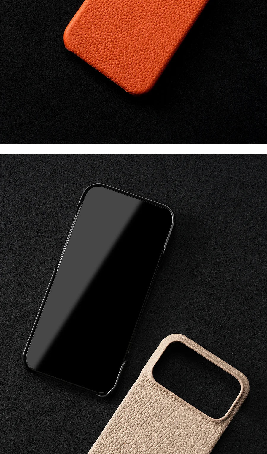 Phone Case for iPhone 17 Air 15 16 Pro Max 17Pro Lychee Natural Cowhide Leather Magnetic Magsafe Protector Luxury Phone Back Cover