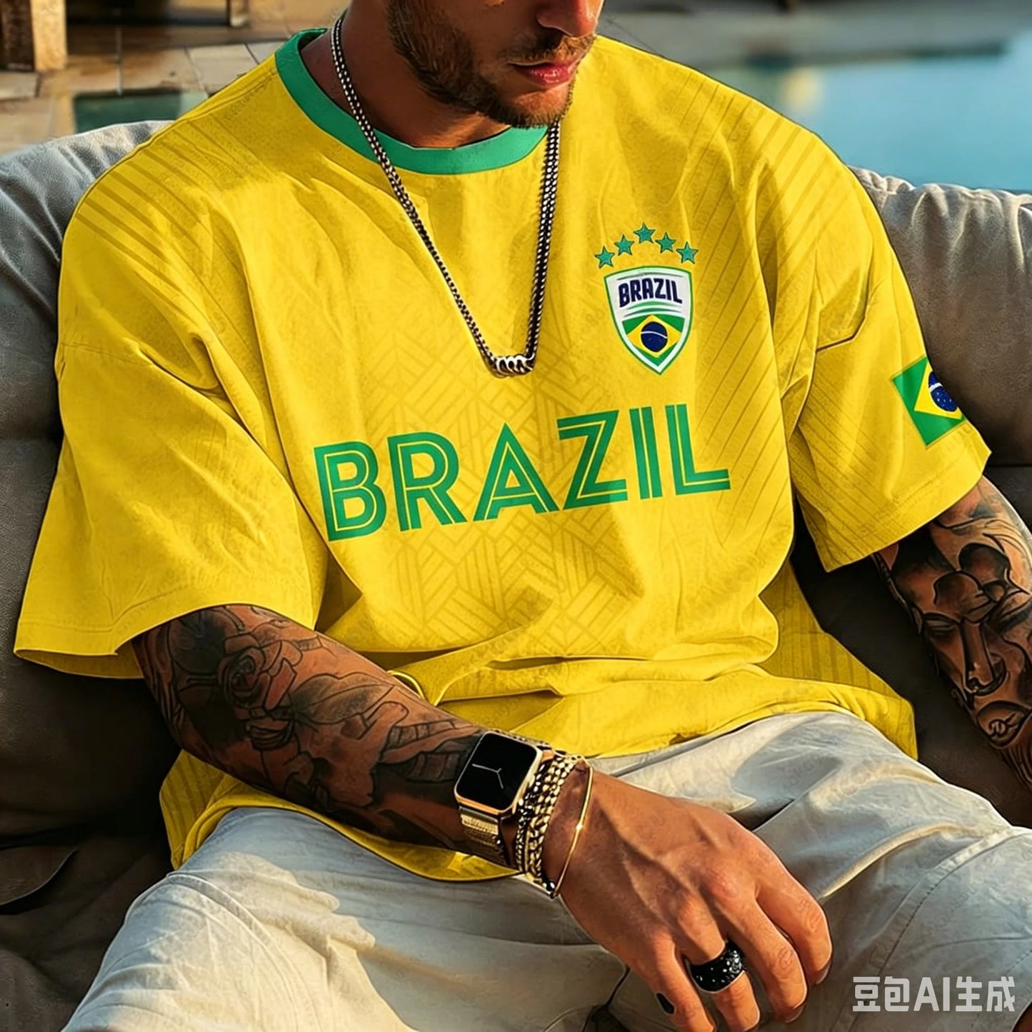 New Classic Brazil 10 Soccer Jersey Men Yellow Green Design Quick Drying Fabric Sportswear for Football Enthusiasts