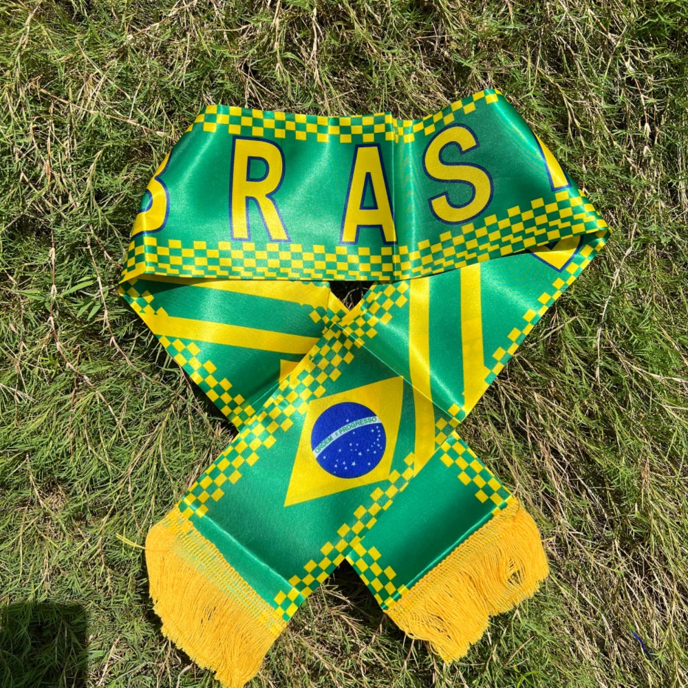 Brazil flag scarfs 14x130cm