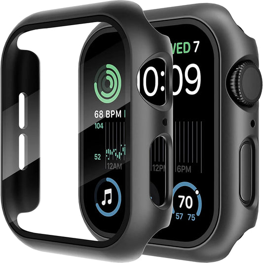 Tempered Glass+Cover For Apple iWatch 11 10 9 8 7 46mm 45mm 44mm 42mm SE