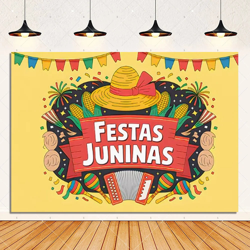 Brazil June Festival Theme Party Decoration Background Banner