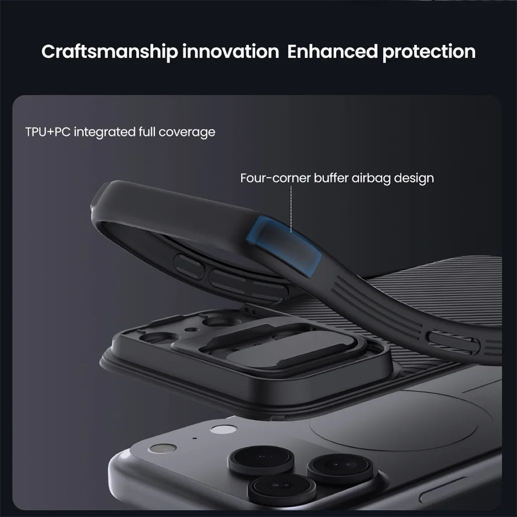 Phone Case NILLKIN For iPhone 17 Pro Max / 17 Pro Case CamShield Pro Shockproof Privacy Protection Slide Camera Cover For iPhone 17 / Air