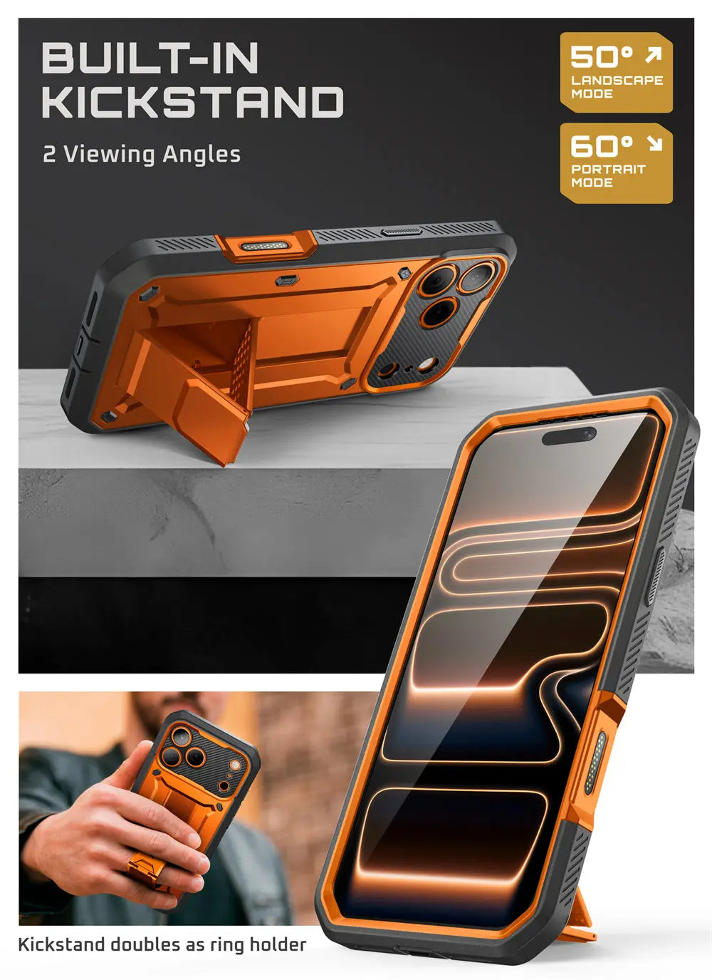 SUPCASE For iPhone 17 Pro Case 6.3" (2025) UB Pro Full-Body Heavy Duty Rugged Phone Case with Built-in Screen Protector