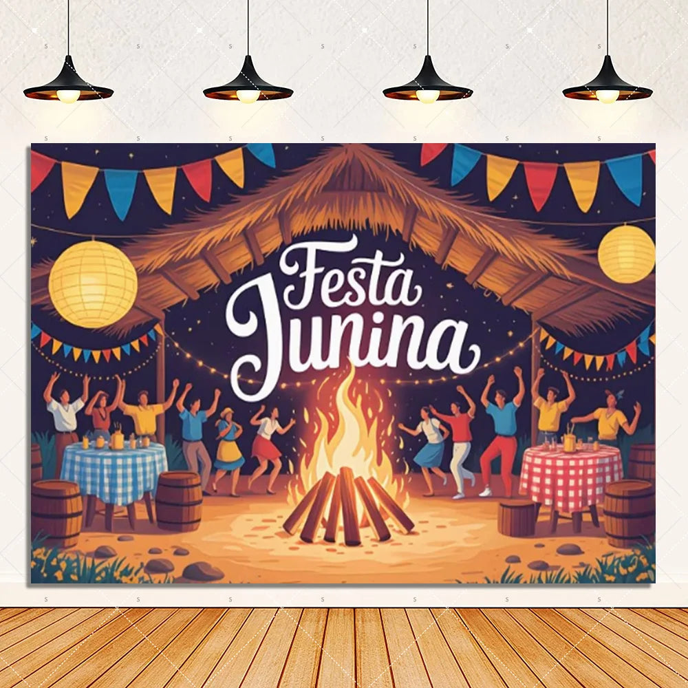 Brazil June Festival Theme Party Decoration Background Banner