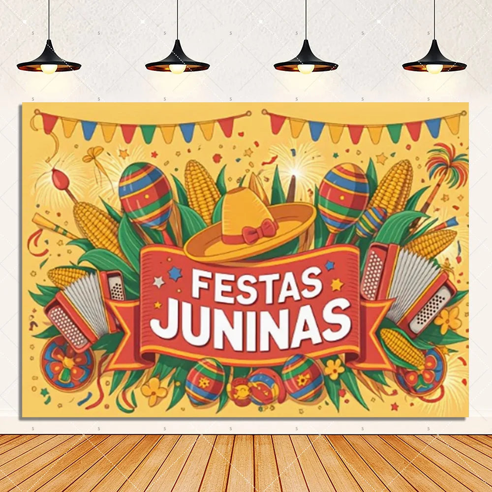 Brazil June Festival Theme Party Decoration Background Banner