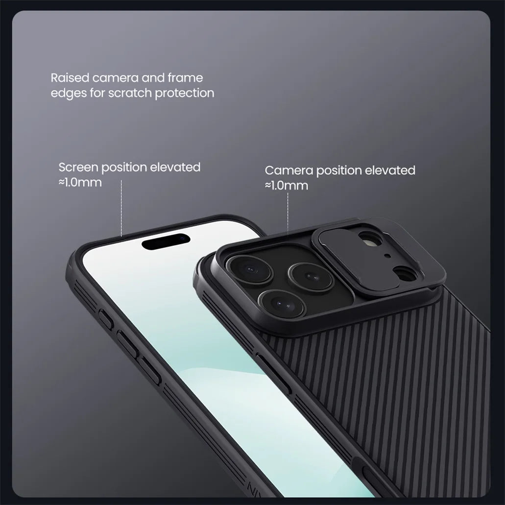 Phone Case NILLKIN For iPhone 17 Pro Max / 17 Pro Case CamShield Pro Shockproof Privacy Protection Slide Camera Cover For iPhone 17 / Air