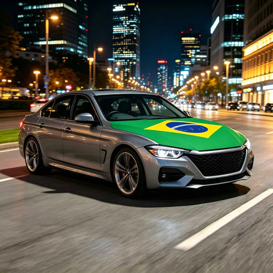 3.8x5.3fts National Brazil Flag Banner Car Hood