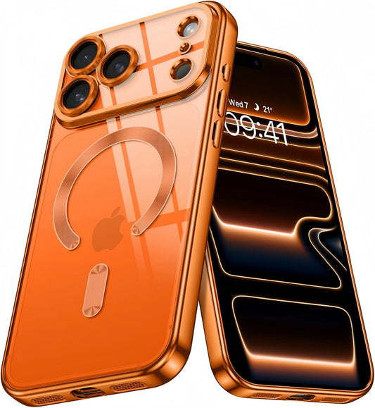 Phone Case Clear Luxury Plating Cover Soft TPU  Drop Protective With Magnetic  iPhone17 Pro Air Max