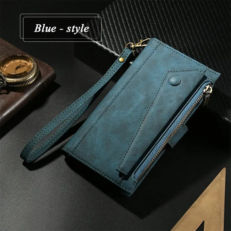 M55 M54 M35 M23 M13 5G 4G Zipper Leather Case Crossbody RFID for Samsung Galaxy M36 M16 M32 M31 M34 M06 M15 35 M 55 54 Book Etui