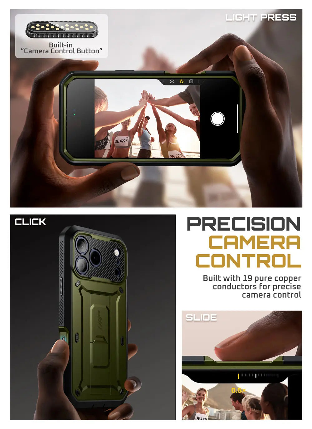 SUPCASE For iPhone 17 Pro Case 6.3" (2025) UB Pro Full-Body Heavy Duty Rugged Phone Case with Built-in Screen Protector